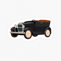 Classic Vintage Open Top Car Illustation