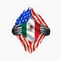 Super Mexican Heritage Mexico Roots USA Flag Gift